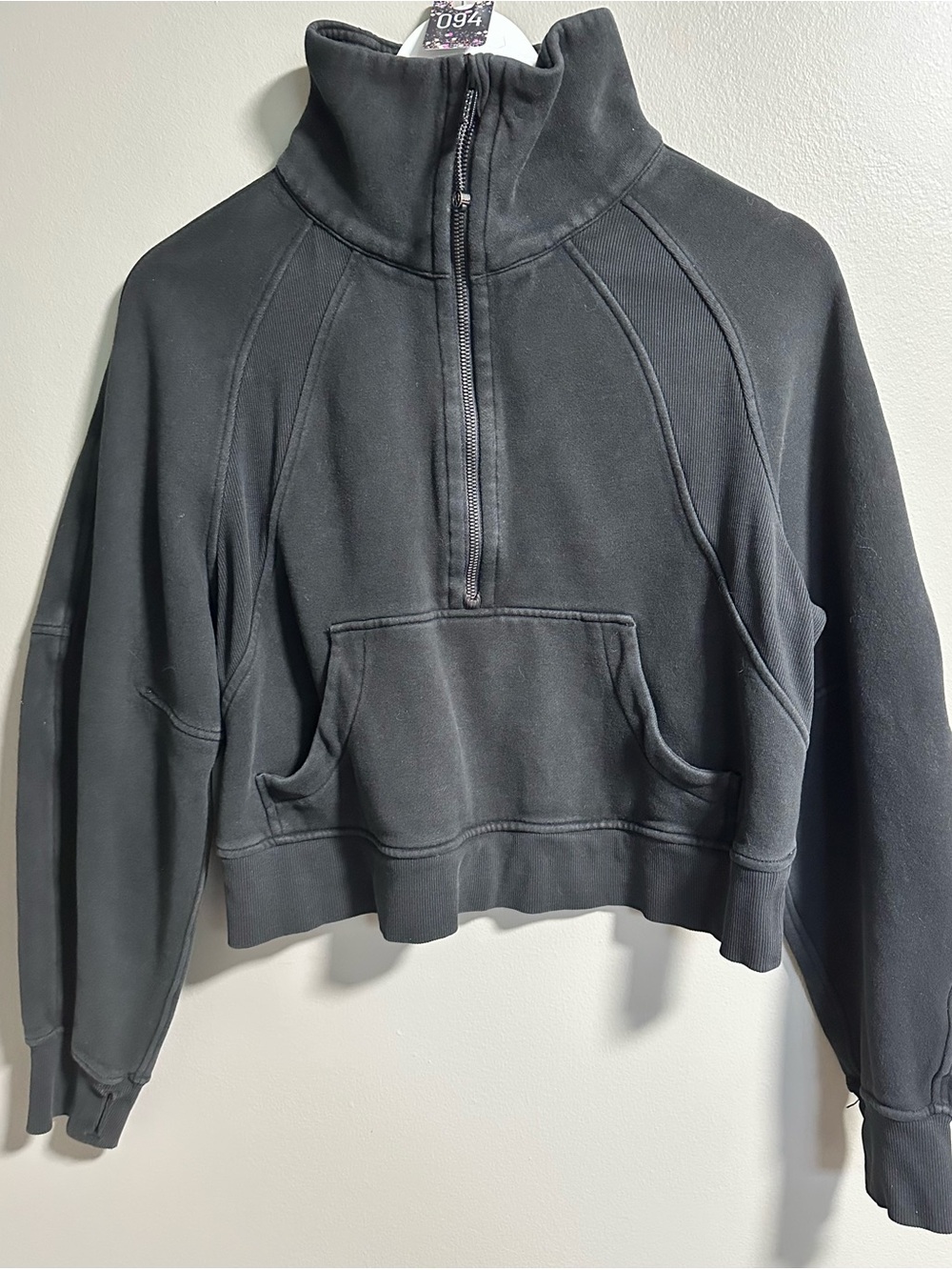 Lululemon Half Zip Scuba Oversized Funnel Neck Size XS/S in Black - Picture 3 of 5
